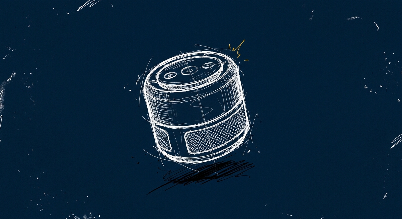 Illustration of an affordable compact air purifier