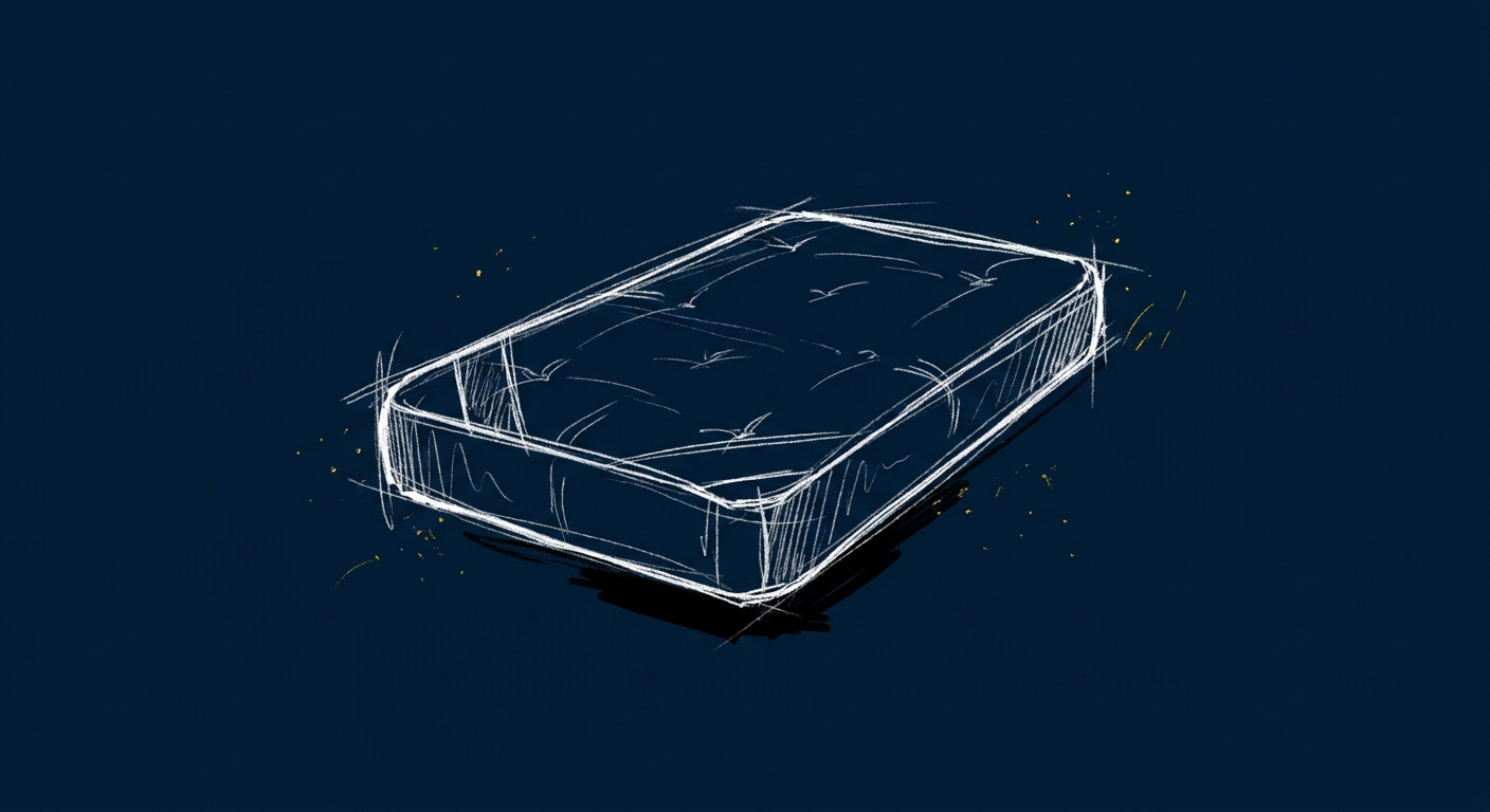 Illustration of an affordable simple mattress