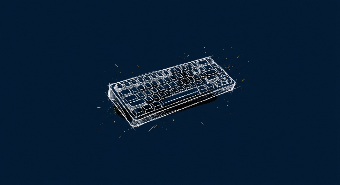 Illustration of an affordable compact mechanical keyboard