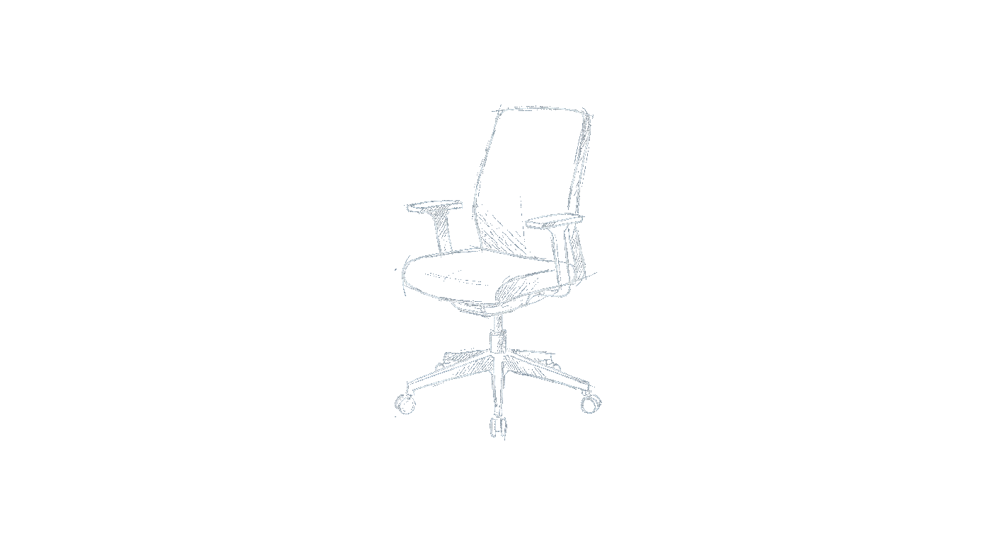 Illustration of a simple affordable task chair on casters
