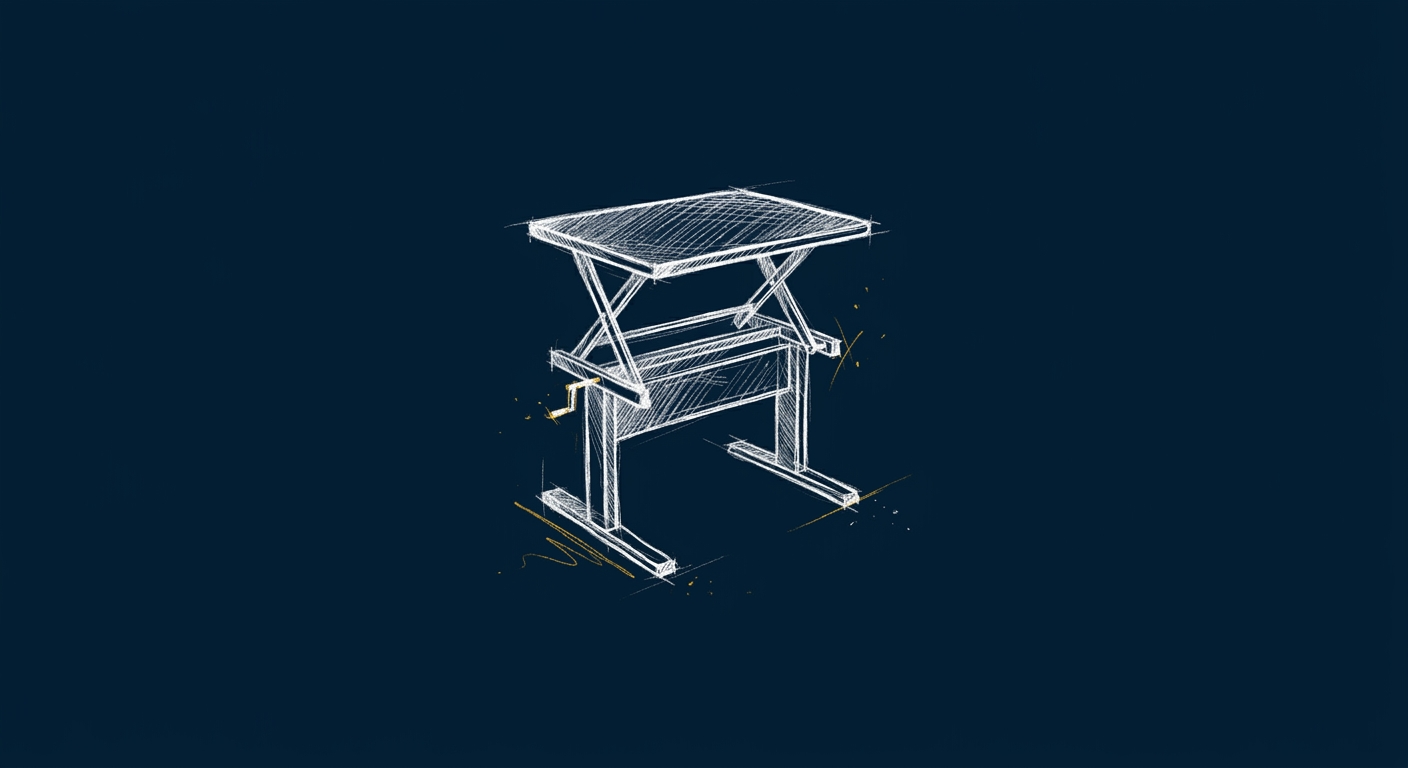 Illustration of an affordable standing desk converter